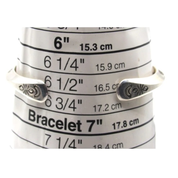 Navajo Sterling Carinated Ingot Double Sided Cuff Bracelet R Secatero - Picture 4 of 5